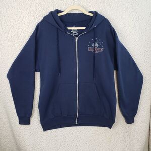 Disney World Mickey Mouse Hoodie Mens L Zip Up Sweatshirt Vintage 1971 Graphic